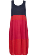 Block Design Sleeveless Dress