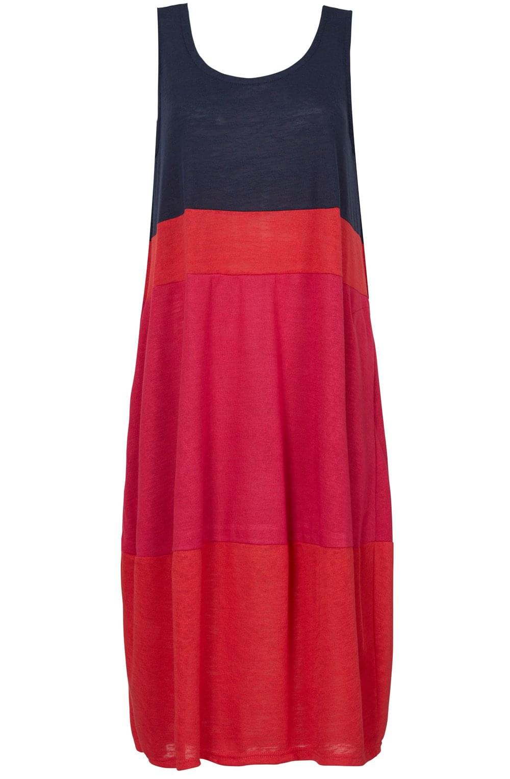 Block Design Sleeveless Dress