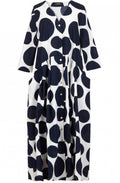Bold Circular Print Shirt Dress