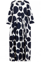 Bold Circular Print Shirt Dress