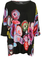 Bold Print Over Sized Top