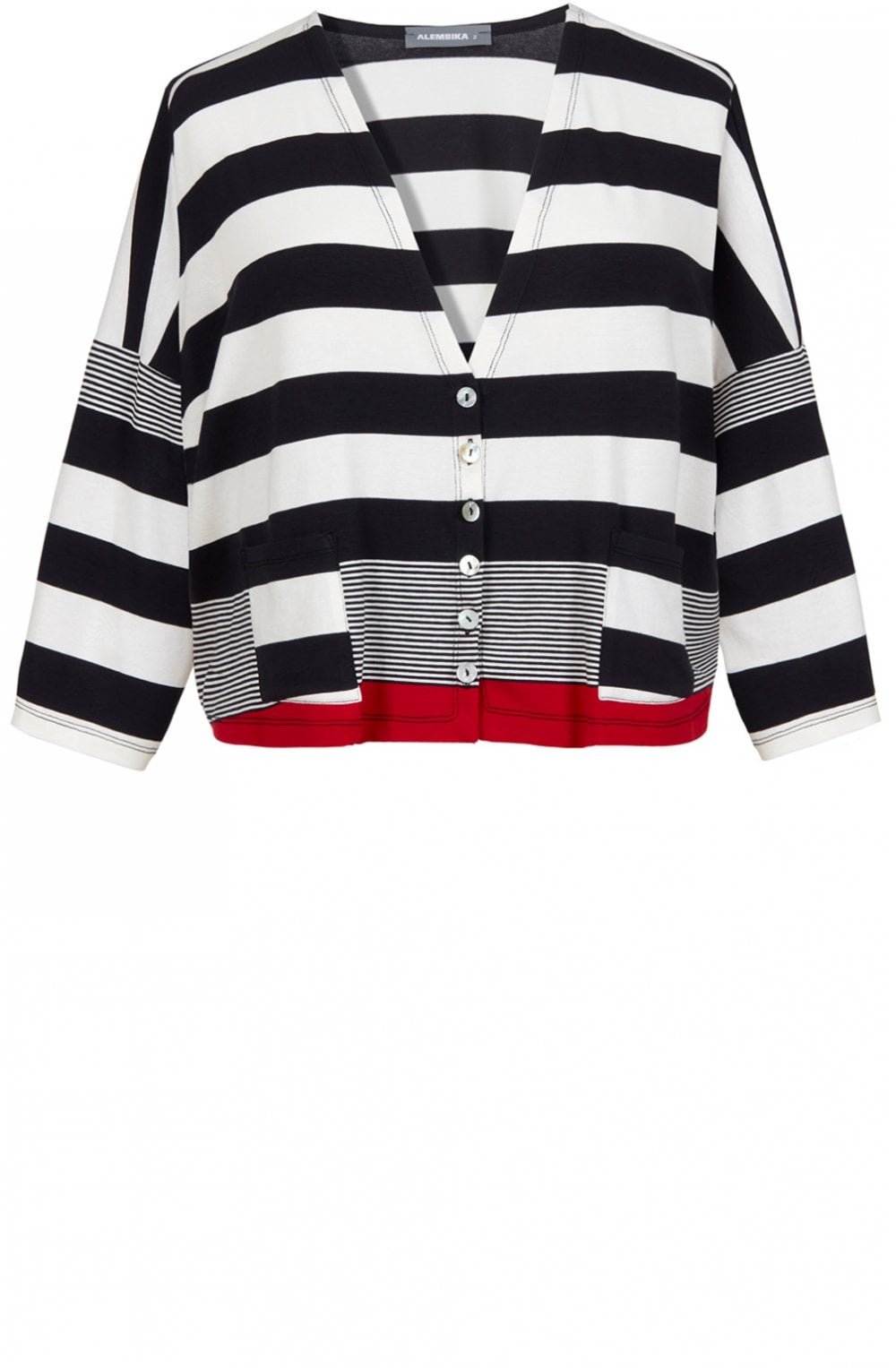 Bold Striped Cropped Jacket