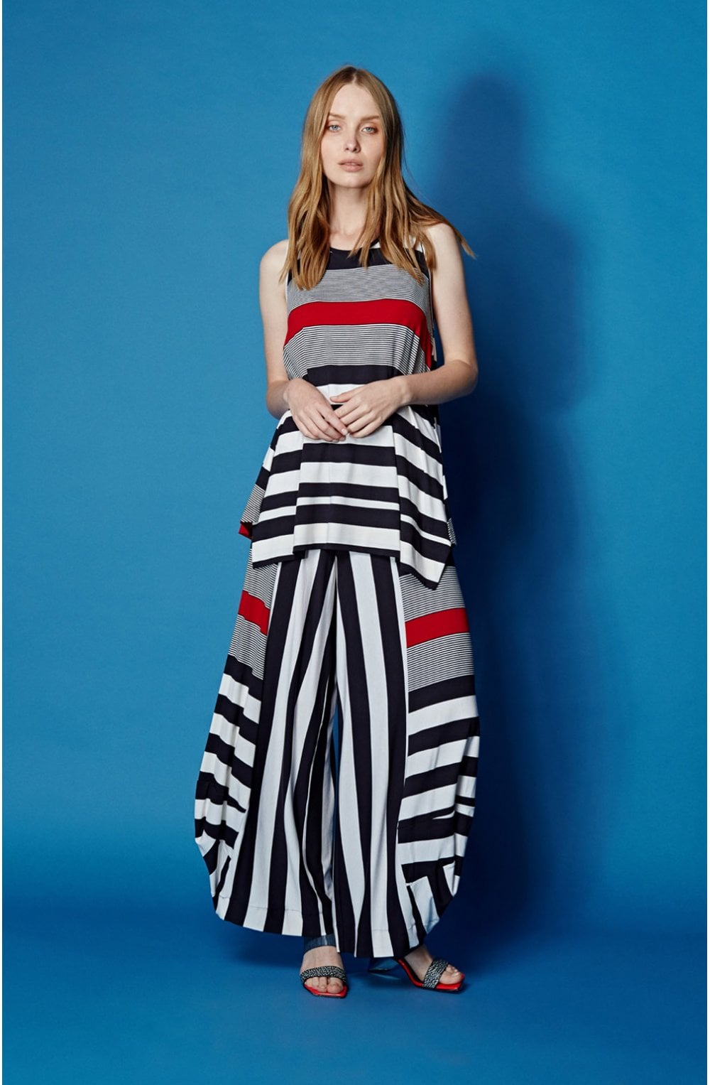 Bold Striped Wide Leg Culottes