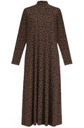 Burnt Caramel Leopard Print Dress