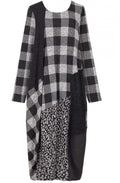 Contrasting Patch Design Dress