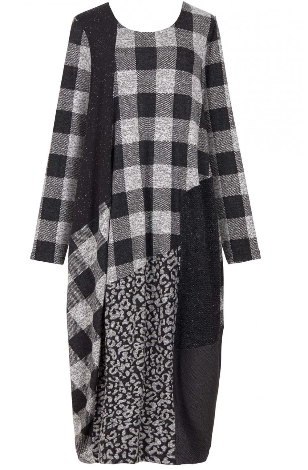 Contrasting Patch Design Dress