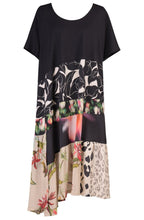 Contrasting Pattern Panel Dress