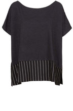 Contrasting Stripe & Spot Print Top