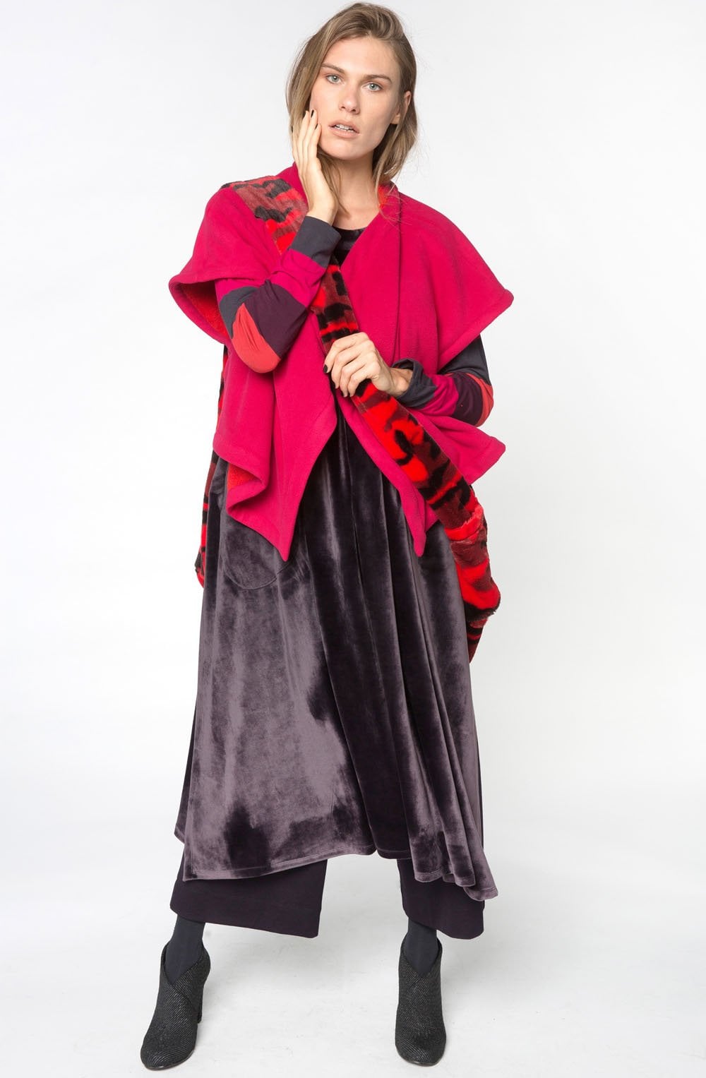 Fuchsia Unstructured Waistcoat