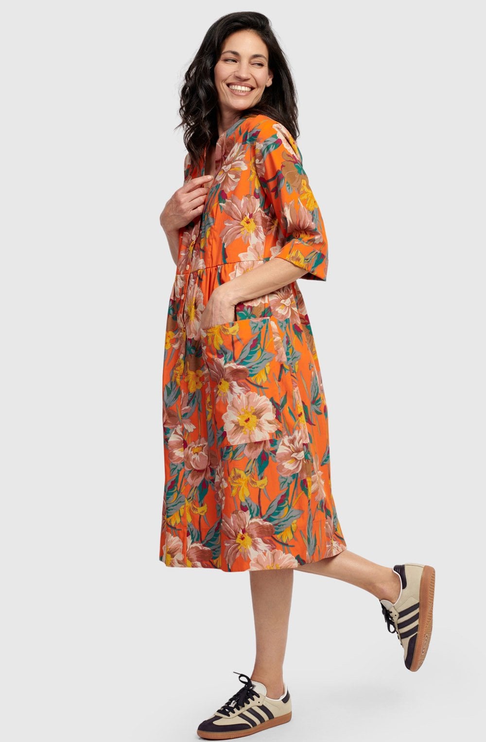Garden Floral Button Down Dress