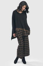 Ginger Animal Print and Plaid Asymmetric Top