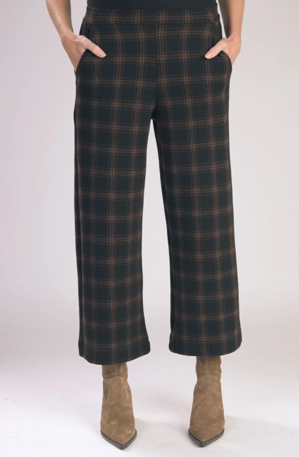 Ginger Plaid Wide Leg Culottes