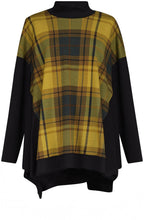 Green Tartan Print Long Sleeve Top