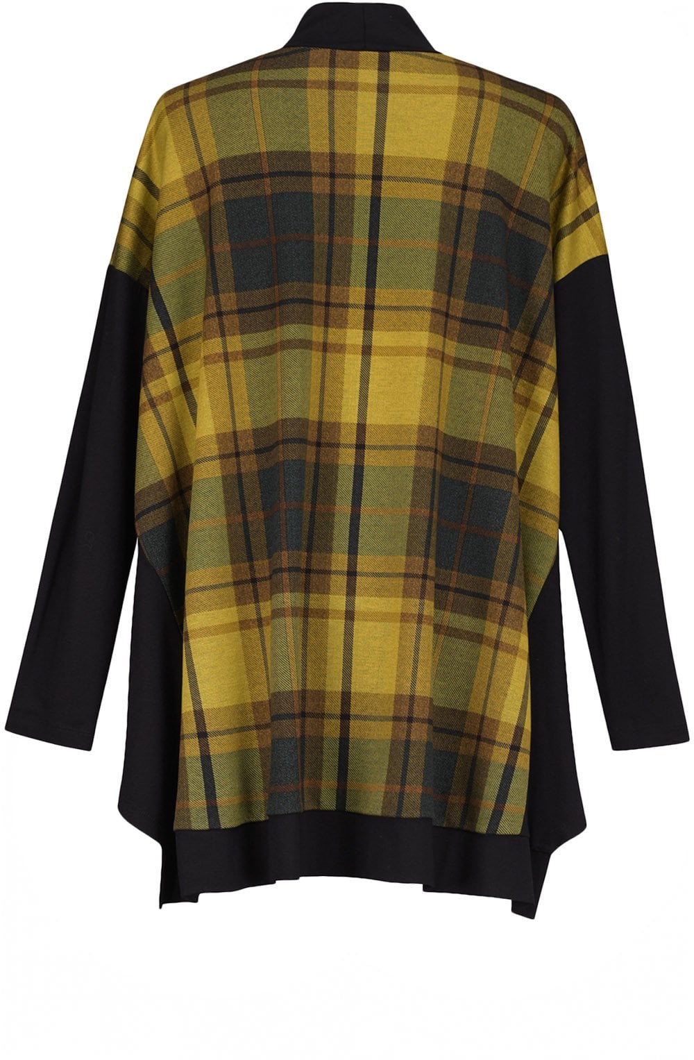 Green Tartan Print Long Sleeve Top