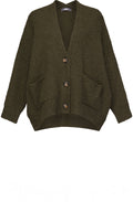 Khaki Button Up Cardigan