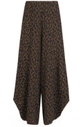 Khaki Leopard Loose Trouser