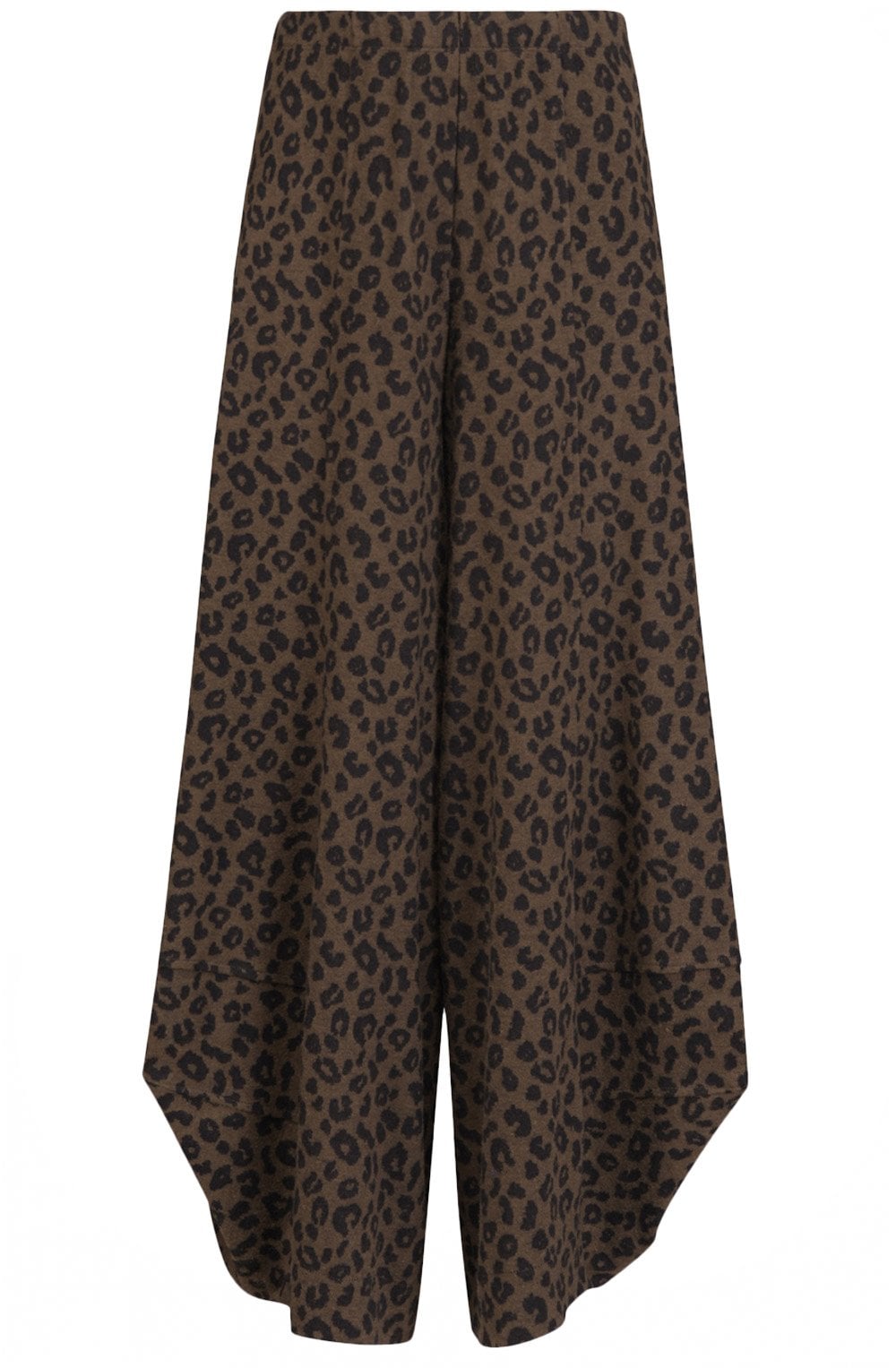Khaki Leopard Loose Trouser