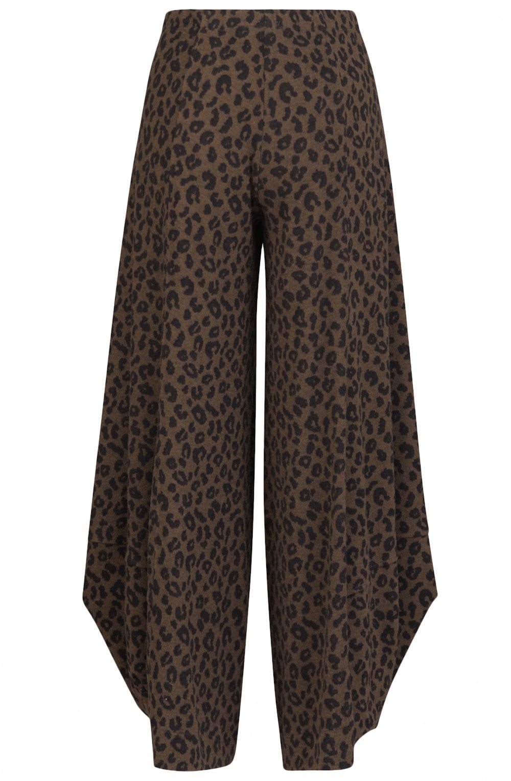 Khaki Leopard Loose Trouser