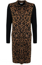 Leopard Print and Waffle Knit Dress