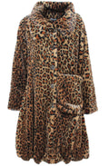 Leopard Print Faux Fur Coat