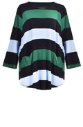 Long Bold Striped Pocket Top