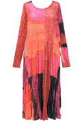 Magenta Crinkle Crushed Velvet Dress