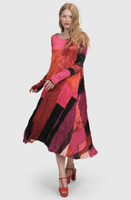 Magenta Crinkle Crushed Velvet Dress