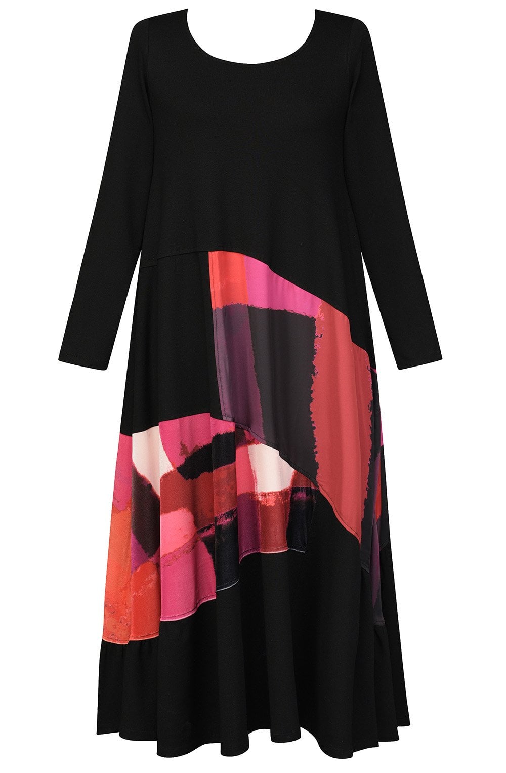 Magenta Patchwork Cosmopolitan Dress