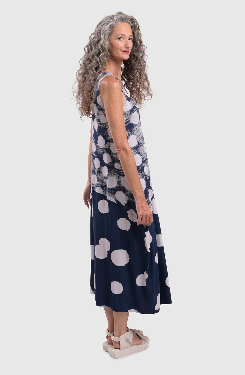 Navy Cloud Tank Dress