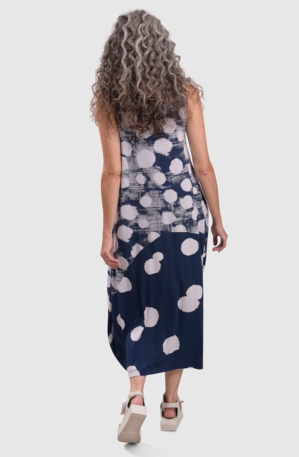 Navy Cloud Tank Dress