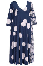 Navy Spot Swing Dress