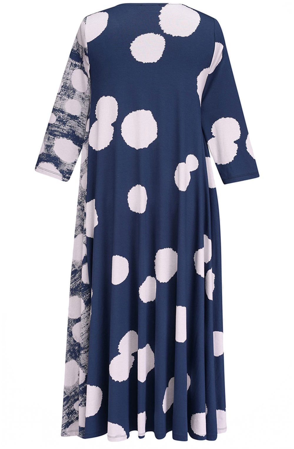 Navy Spot Swing Dress