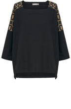 Ochre Geometric Shoulder Patch Top