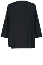 Ochre Geometric Shoulder Patch Top