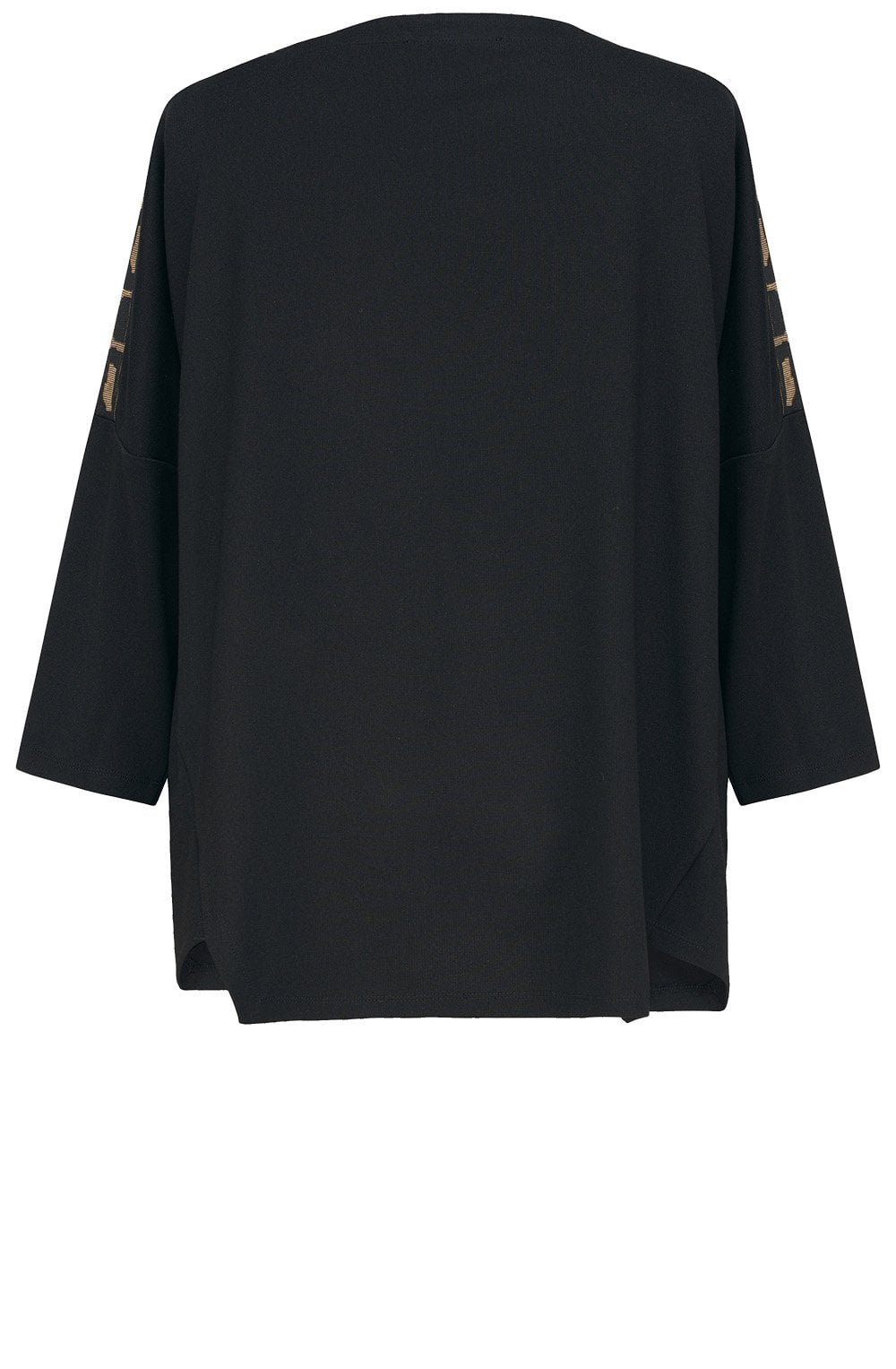 Ochre Geometric Shoulder Patch Top