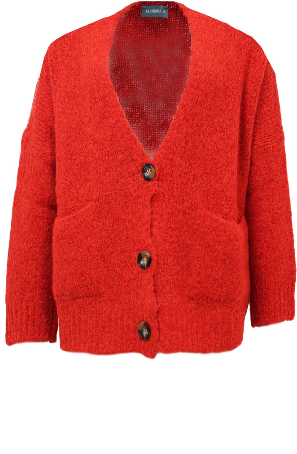 Orange Knit Cardigan