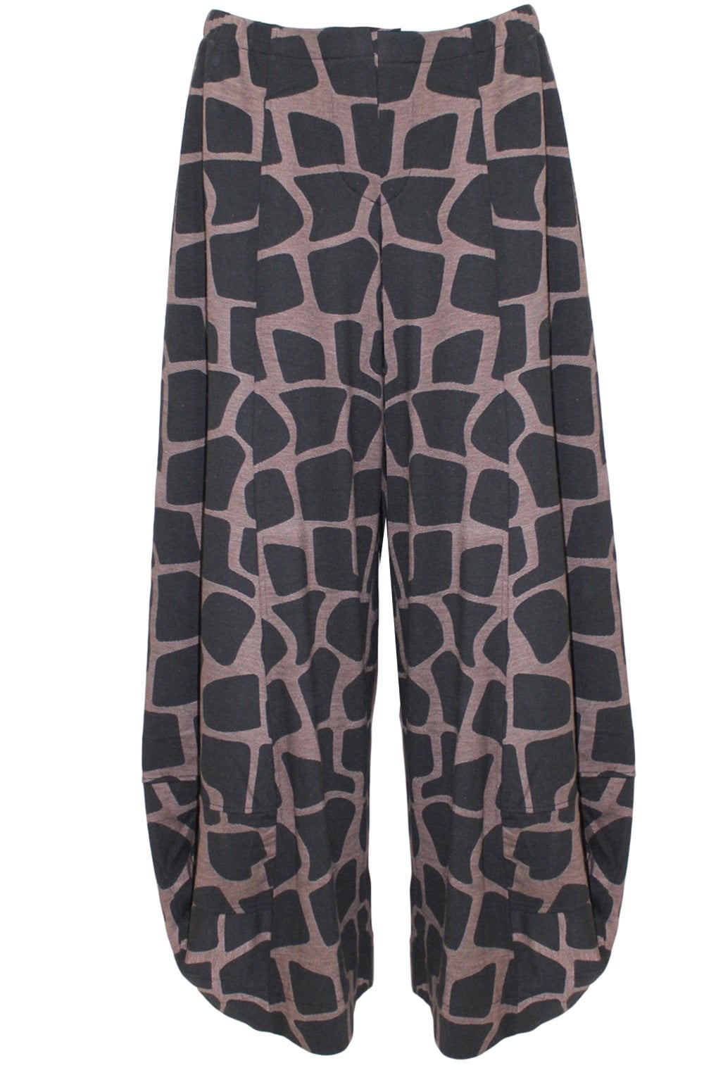 Patterned Wide Leg Trousers