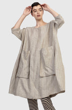 Sand Urban Trapeze Linen Dress