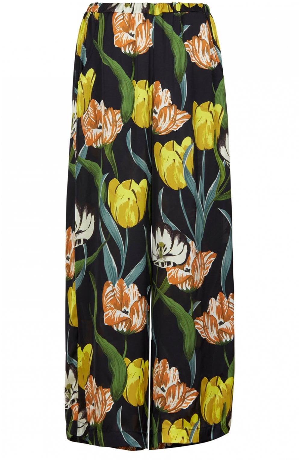 Silky Tulip Print Trousers