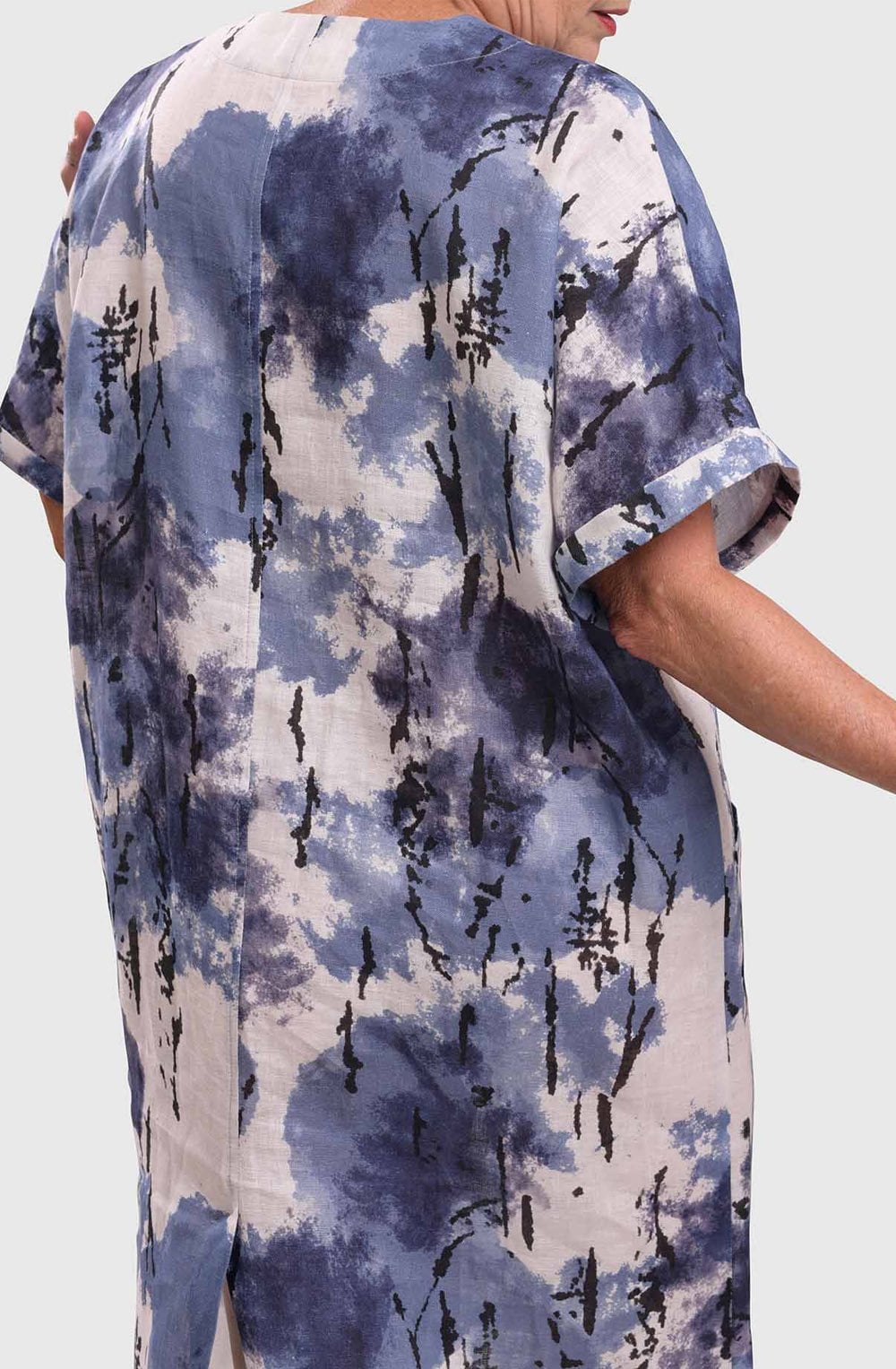 Sky Linen Over Sized Shift Dress
