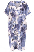 Sky Linen Over Sized Shift Dress
