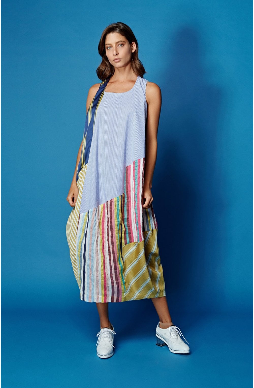 Striped Patchwork Dress