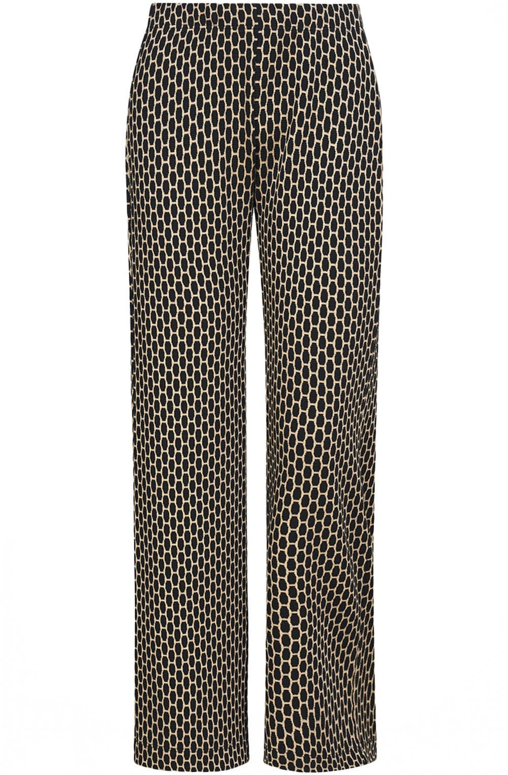 Tan and Black Brienne Hive Mid Rise Trousers
