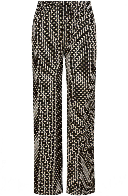 Tan and Black Brienne Hive Mid Rise Trousers