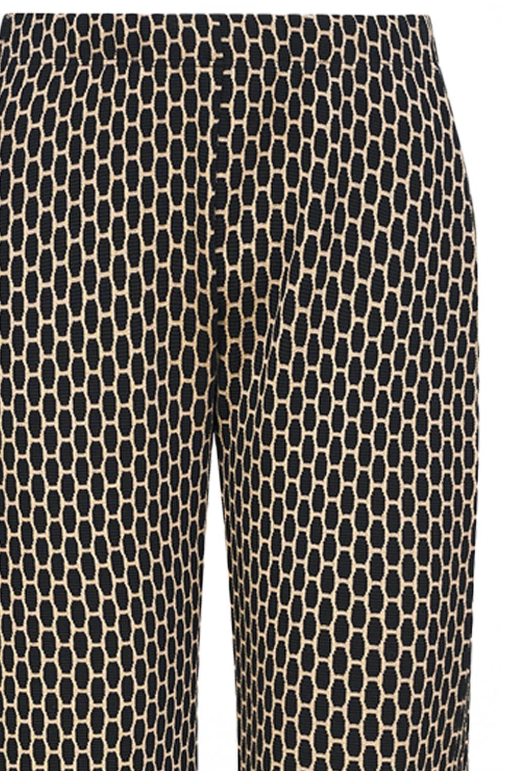 Tan and Black Brienne Hive Mid Rise Trousers