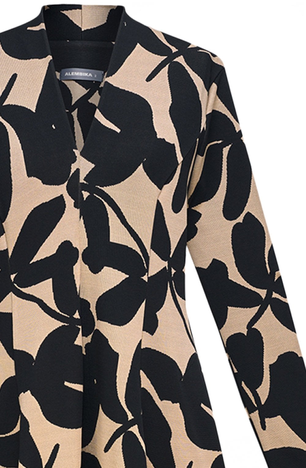 Tan and Black Honore Cocoon Dress