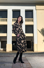 Tan and Black Honore Cocoon Dress