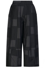 Urban Black and Grey Embroidered Wide Leg Cullottes