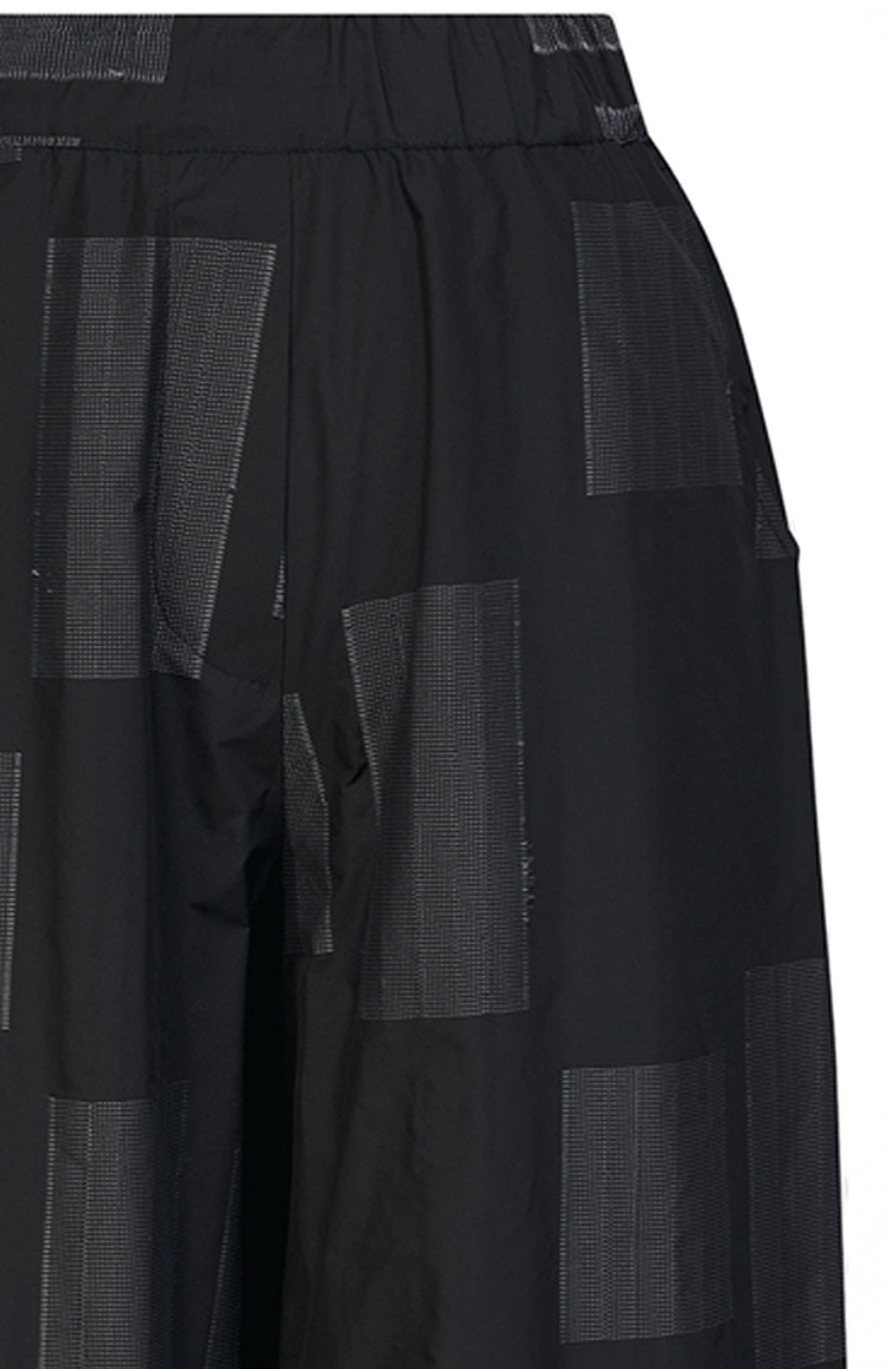 Urban Black and Grey Embroidered Wide Leg Cullottes