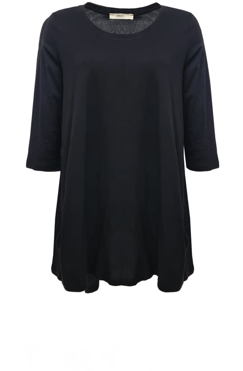 Urban Black Long A Line Top